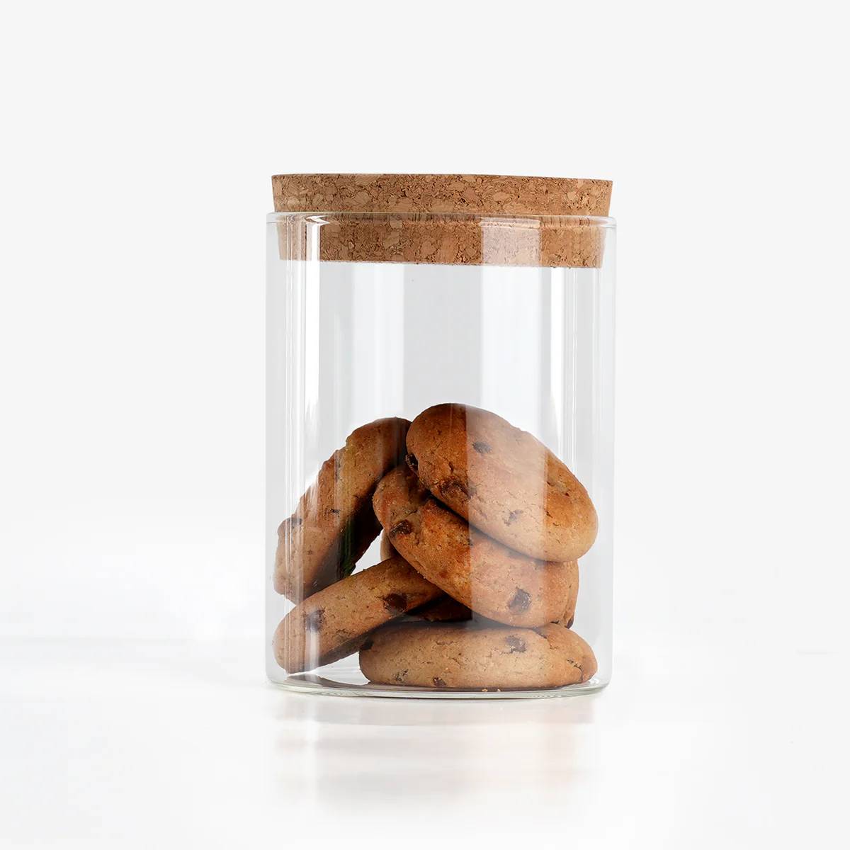 Jar Glass With Cork Lid Large