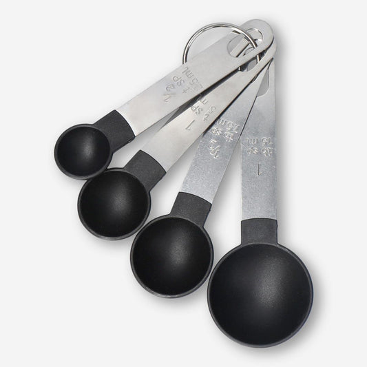 Measuring Spoons 4Pc Blk Plastic Cup(In)