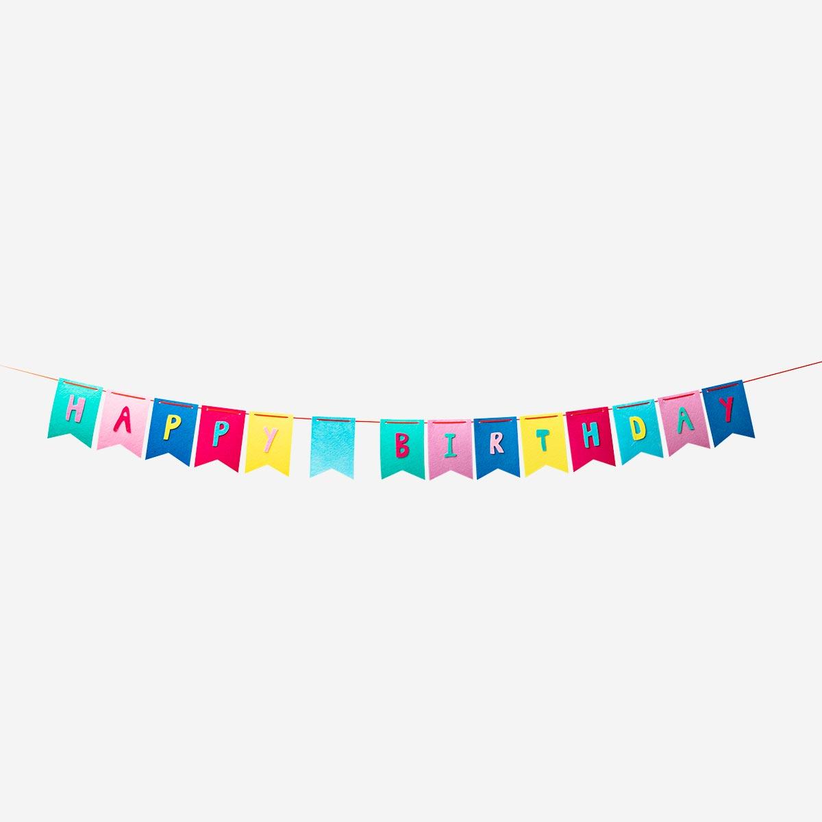 Garland Fabric Happy Birthday