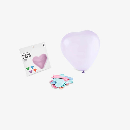 Balloon Heart Mix 10 Pcs(Row)