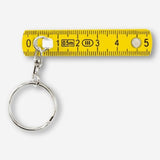 Folding Ruler Mini With Keyring Yellow