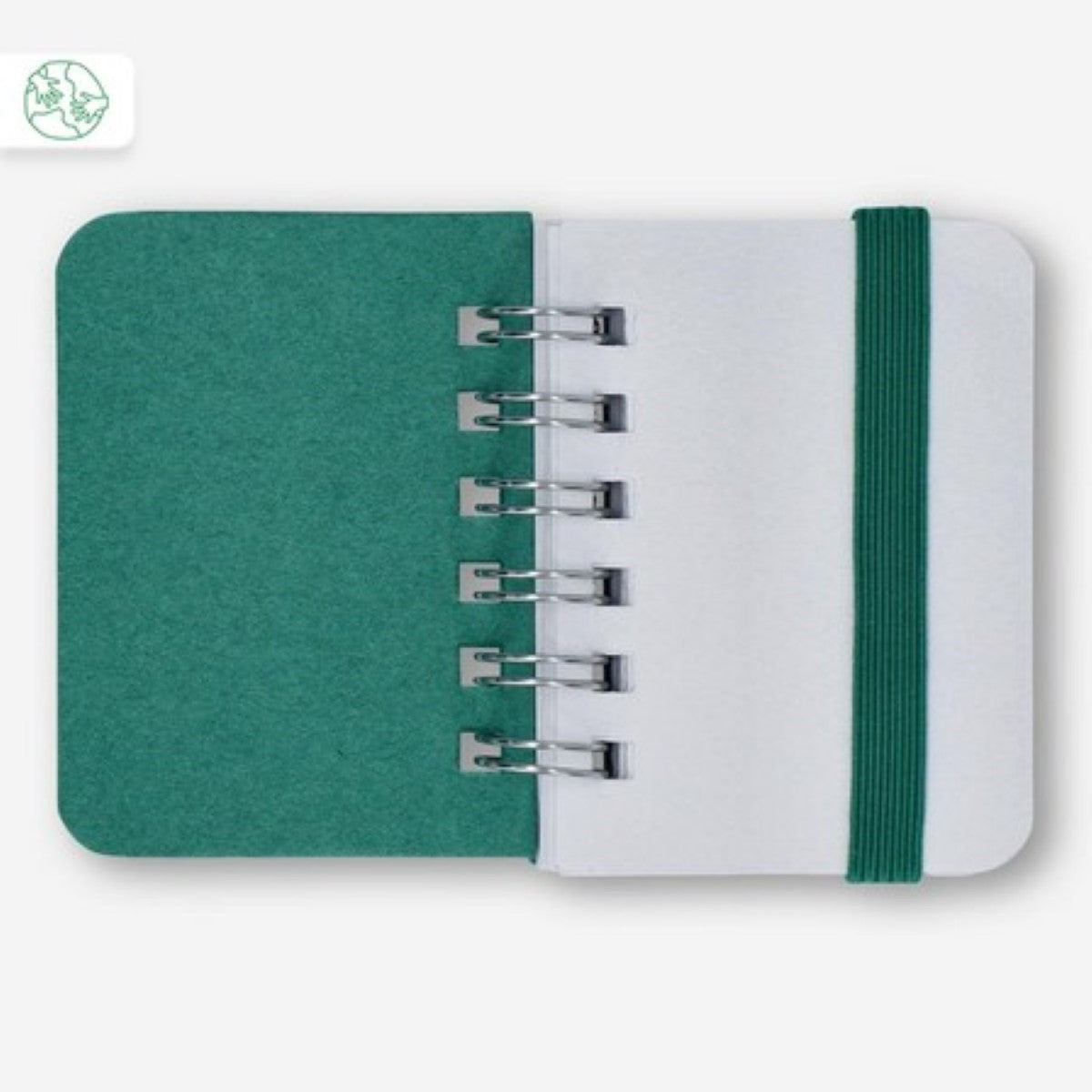 Notebook with Spiral Mini Green Craft