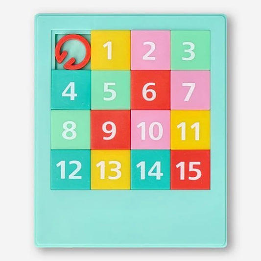 Tile Slide Numbers Turquoise