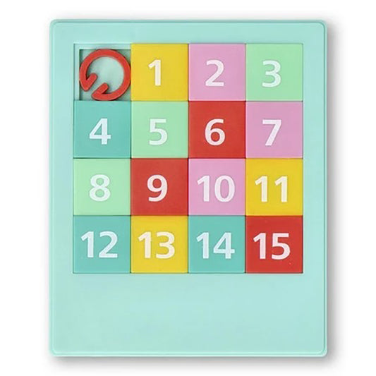 Tile Slide Numbers Turquoise