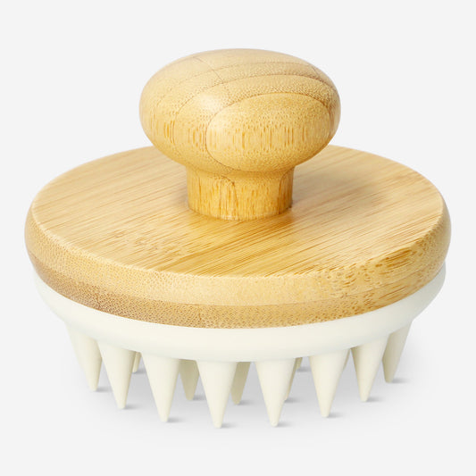 Scalp Massage Brush Bamboo & Silicone