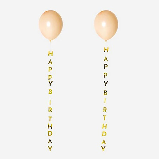 Balloon Tails Happy Birthday 6 Pcs