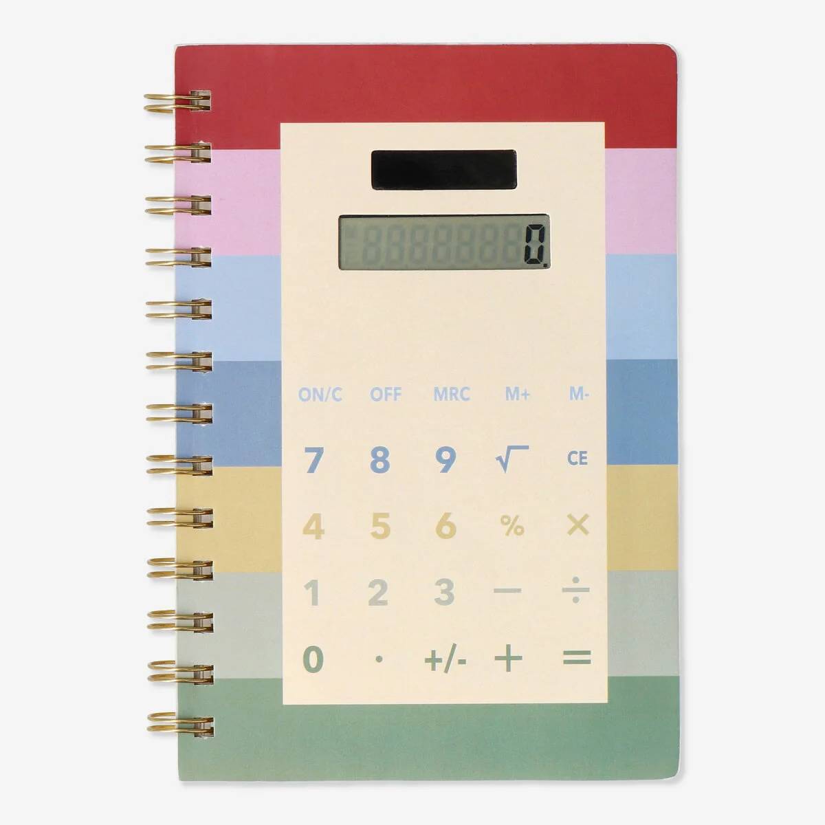 Notebook With Calculator Stripe Lined