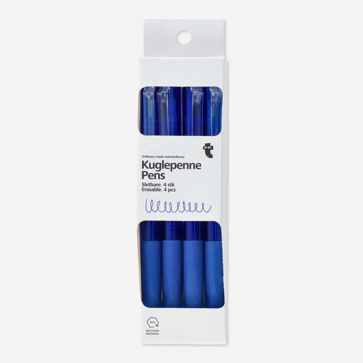 Erasable Gel Pens Blue 4Pcs