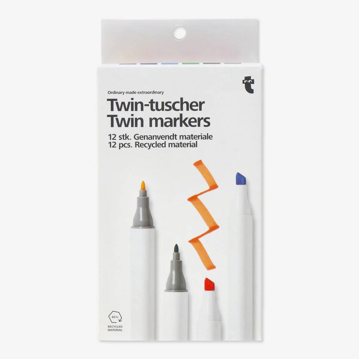 Dual Markers Thick/Thin Rainbow 12Pcs