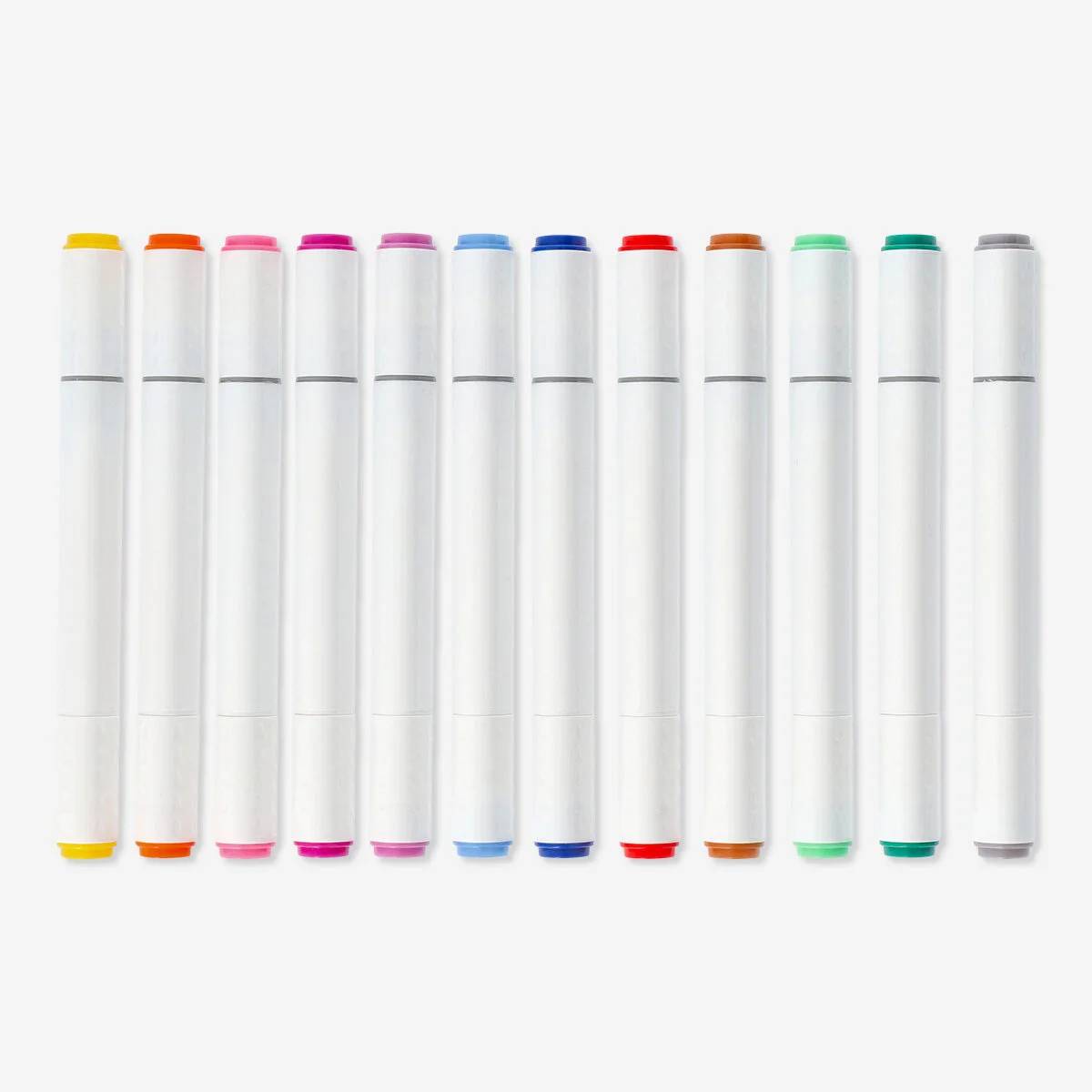 Dual Markers Thick/Thin Rainbow 12Pcs