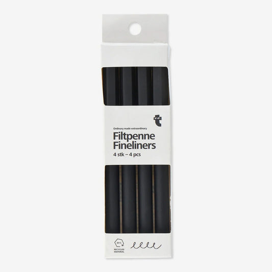 Fineliners Black 4Pcs