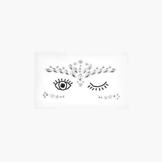 Jewel For Face Silver Diamonds Self-Adhesive 1Pc