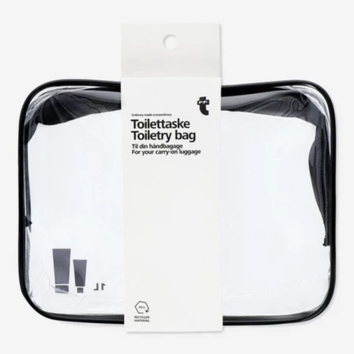 Toiletry Bag Transparent For Carry-On Travel 1L