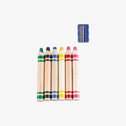 Pencil Coloring Thick 6 Pcs