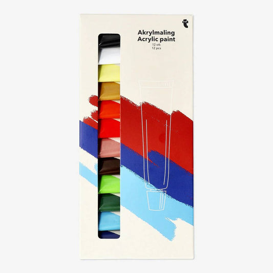 Paint Acrylic 12 Pcs In Box