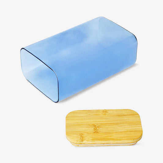 Box Storage 1.7 L Glass And Bamboo Lid L
