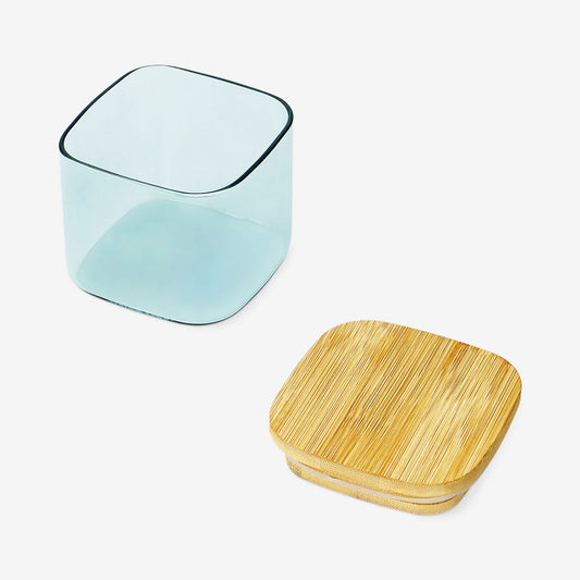 Box Storage 0.2 L Glass And Bamboo Lid L