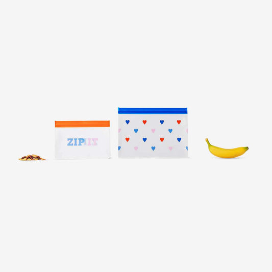 Bags W Selfseal 2Pcs Peva Reusable Heart