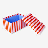 Box Paper Small Pink/Orange Stripe
