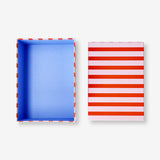 Box Paper Small Pink/Orange Stripe