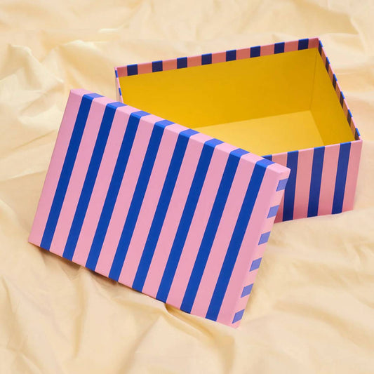 Box Paper Pink/Blue Stripe