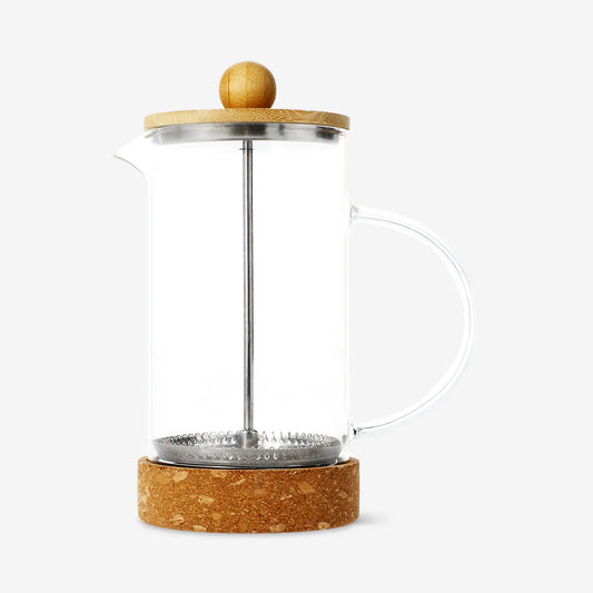 Press Pot Glass Bamboo Lid 700Ml