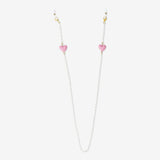 Chain For Glasses Pearls White