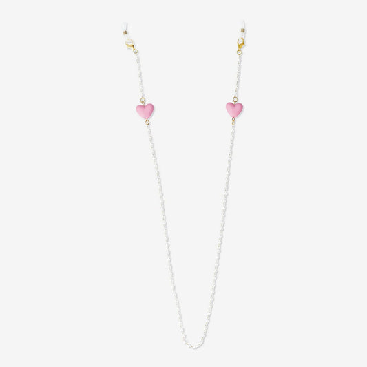 Chain For Glasses Pearls White