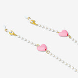 Chain For Glasses Pearls White
