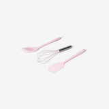 Utensils Set 3 Pcs Silicone And Ss Pink